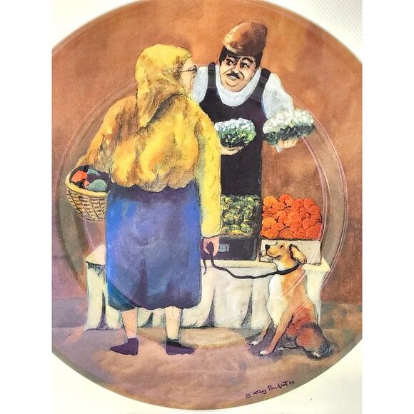 PLATES/SALAD-GUY BUFFET-TUSCAN STOREFRONT SERIES-Porcelain-Made in Germany-Set 2 - Picture 9 of 13